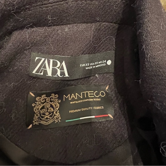 Zara Black Double-Breasted Coat - Picture 5 of 8